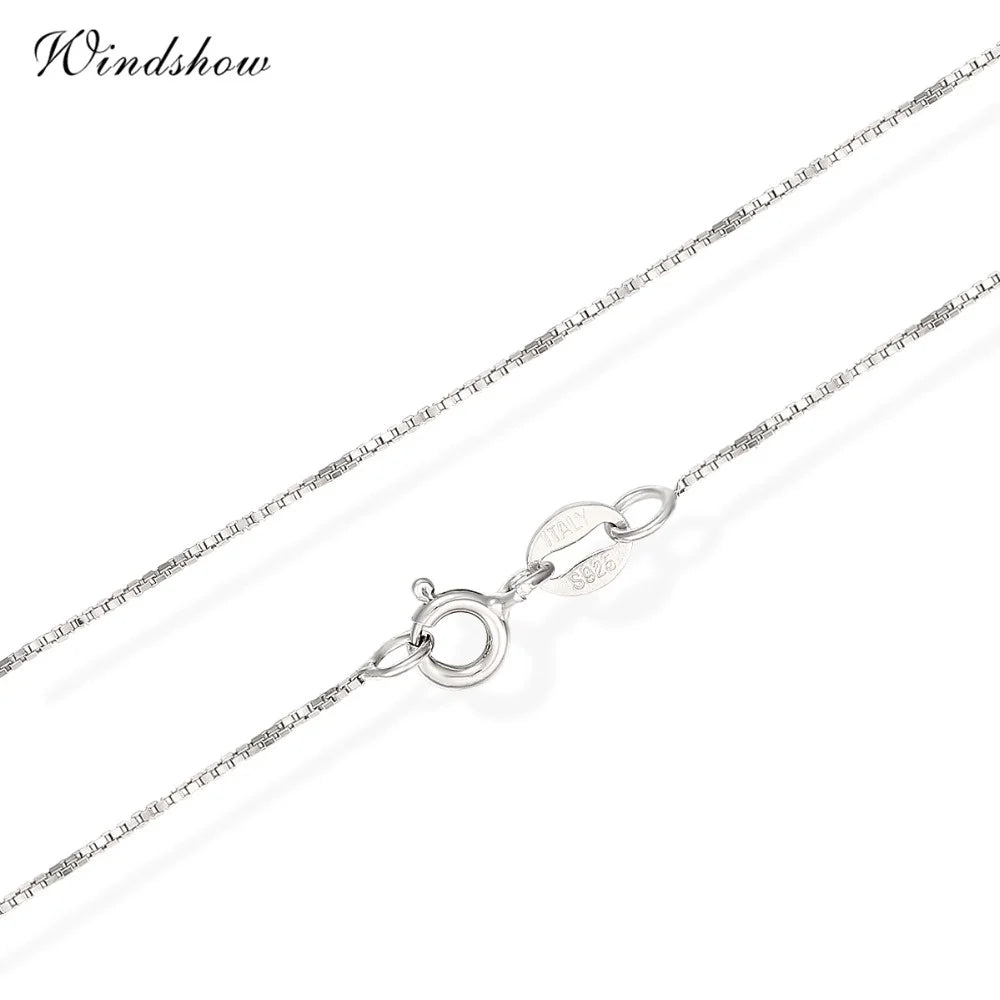 chaîne 35 cm-80 cm 0.65mm mince réel 925 en argent Sterling