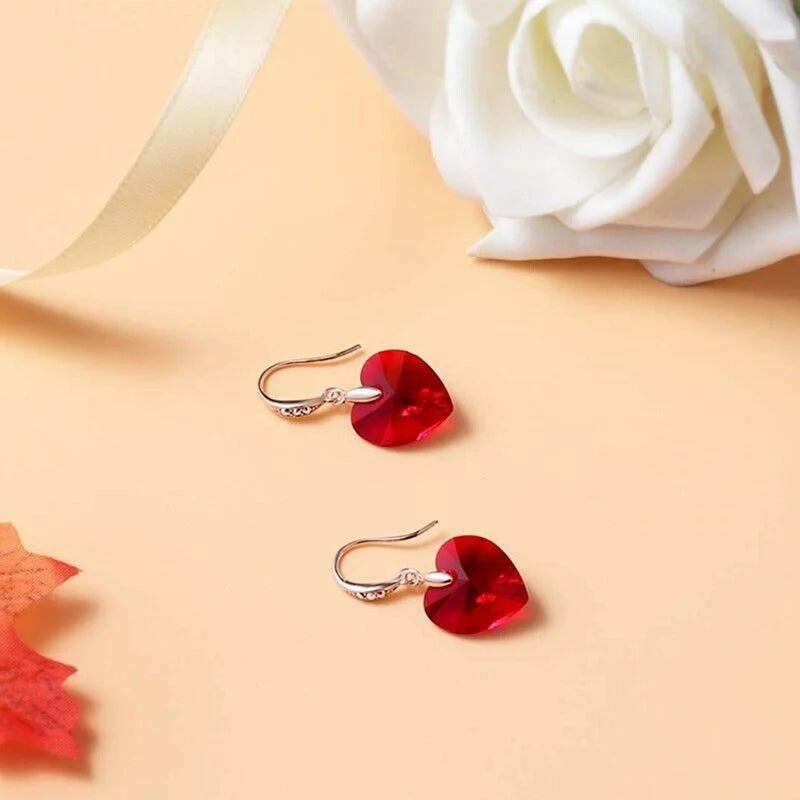 Boucles d'oreilles longues à crochet en Zircon Rose, bijoux en or Rose,