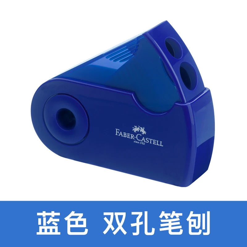 Faber-castell – Mini taille-crayon à commande manuelle, 1 pièce, 1827, rouleaux simples/doubles, Push-Pull, taille-crayon pour fournitures scolaires