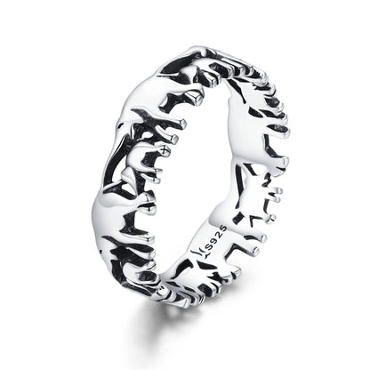 BAMOER 100% 925 argent Sterling empilable Collection animale éléphant famille bagues pour les femmes à la mode bijoux en argent SCR344