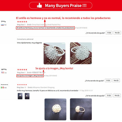 DOTEFFIL 925 en argent Sterling feu d'artifice corail bague femme mode mariage fiançailles bijoux en argent