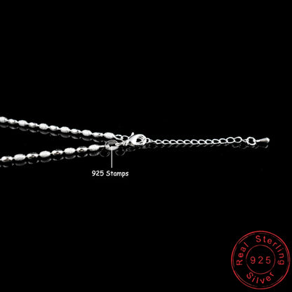 Chaîne de cheville en perles pour femmes, petit mètre, en argent Sterling 925, Grain d'olive, bijoux de pied, cadeau, nouvelle mode
