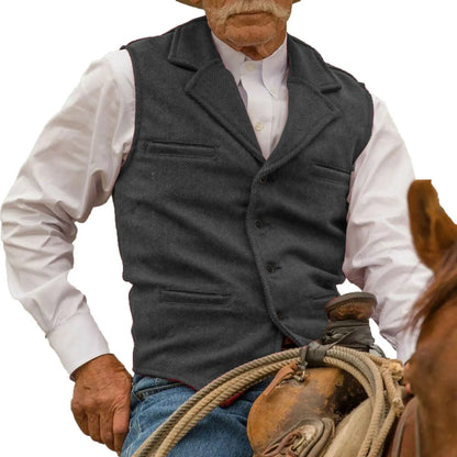 Gilet Steampunk de Style Cowboy Occidental pour Hommes, Glaçure Trempée, Rétro, Mariage