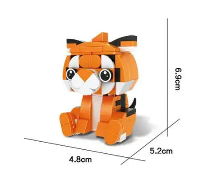 Vente unique créatif 3D Mini Animal bloc ensemble bricolage chien tigre lapin écureuil pingouin hibou Koala vache construction brique jouet pour les enfants