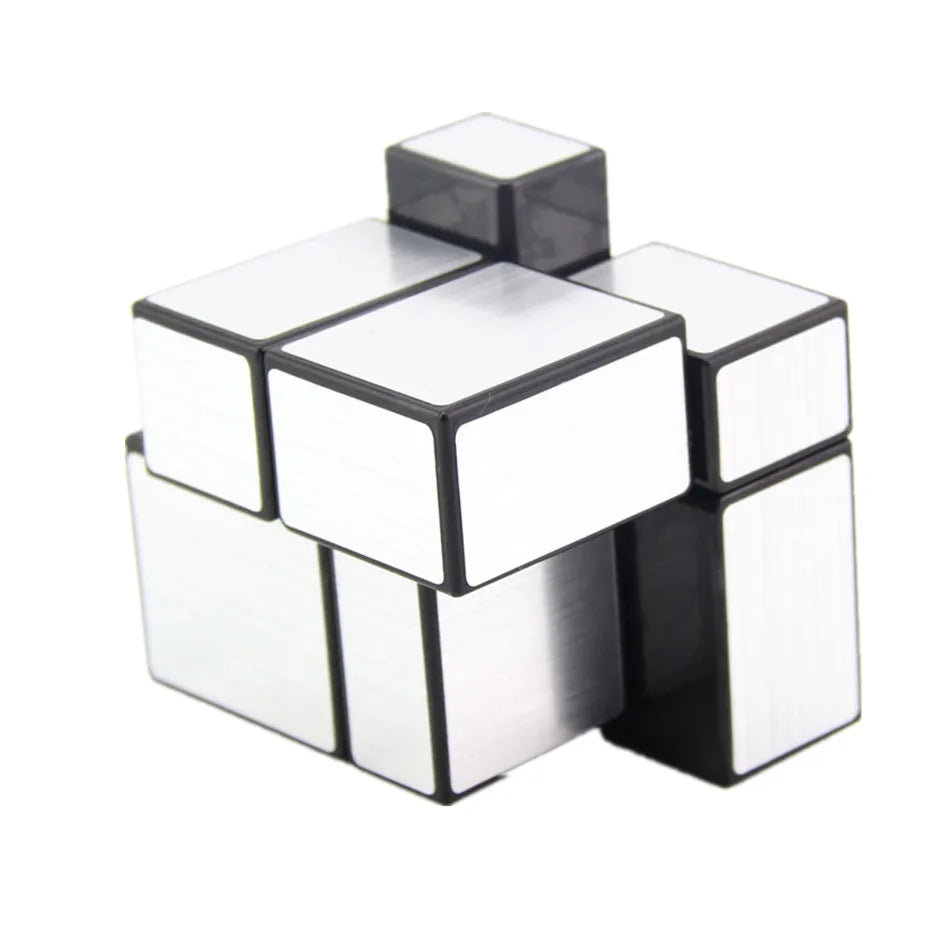 Shengshou 2x2x2 Cube miroir magique 5.7 cm vitesse Puzzle magique Cube 2x2 Cubo Magico autocollant apprentissage éducation Cubes pour les enfants