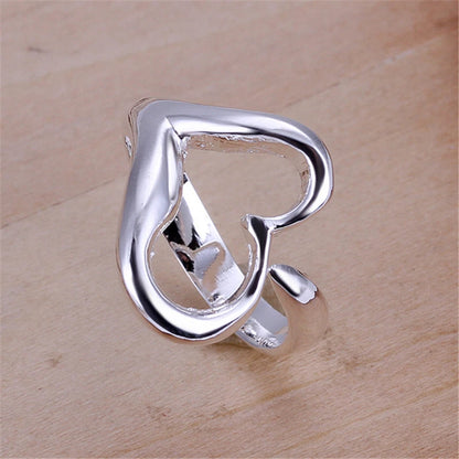 DOTEFFIL – bague ouverte en argent Sterling 925 en forme de cœur pour femmes,