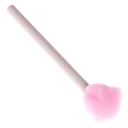 5 pièces manche en bois éponge pinceau enfants enfants fleur Graffiti Art dessin peinture jouets outil école papeterie fournitures