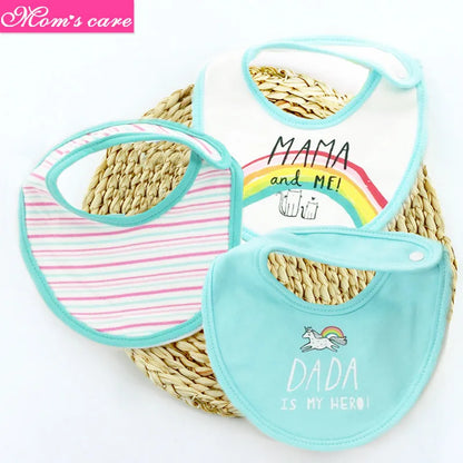 Bavoirs en coton pour bébés, Lot de 3 pièces, serviette de salive pour nouveau-nés, filles et garçons, tissu pour rots, bavoirs, accessoires pour bébés