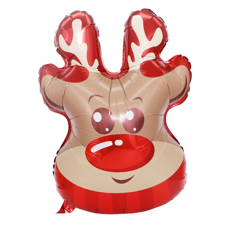 Ballons de décoration joyeux noël, joyeux nouvel an, bonhomme de neige, en aluminium
