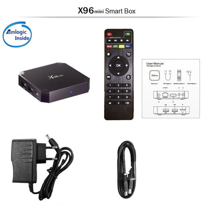 X96 mini android 9.0 boîtier de télévision intelligent 1GB 8GB 2GB 16GB Amlogic S905W navire de france i8 KB android x96mini décodeur de télévision