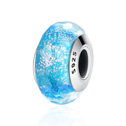 32 perles en verre de Murano Effervescence en argent Sterling 925