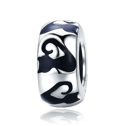 BAMOER authentique 925 en argent Sterling chien empreinte animale chat coeur amour entretoise breloque idéal pour Bracelet l SCC594