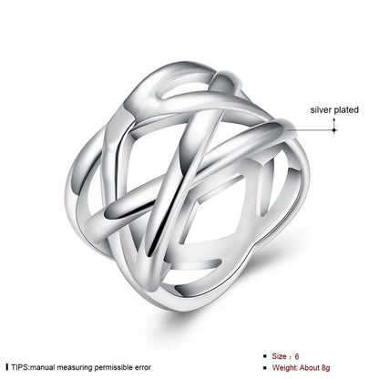 DOTEFFIL 925 bague entrelacée croix en argent Sterling pour les femmes