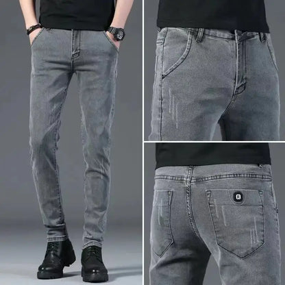 Jean Slim en Denim pour Homme, Pantalon Crayon Décontracté, Nouvelle Collection Printemps et Automne
