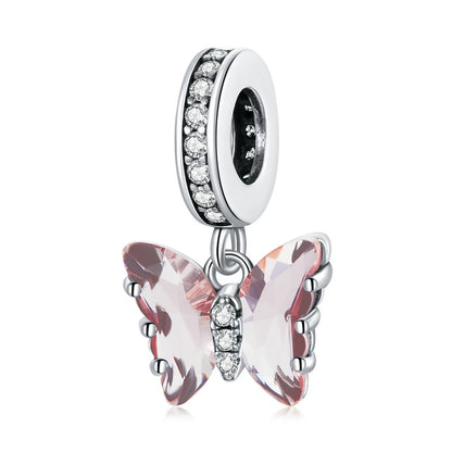 WOSTU 100% 925 argent Sterling balancent breloque maman papillon capteur de rêves perles ajustement Original bracelet à bricoler soi-même