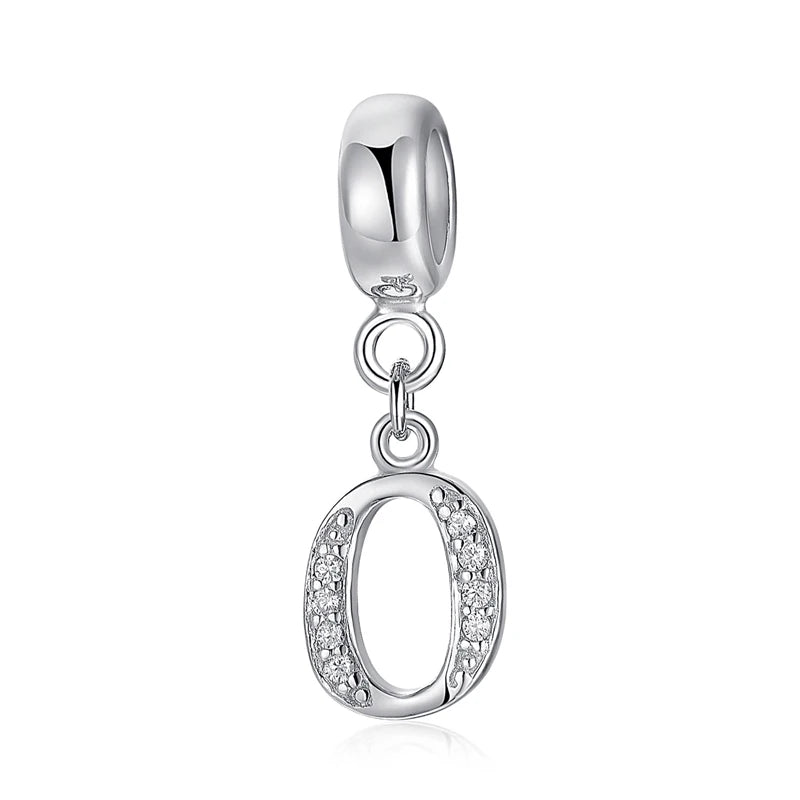 925 argent Sterling breloque perle Vintage Alphabet A-Z lettre pendentif breloques ajustement marque Bracelets colliers femmes bijoux à bricoler soi-même