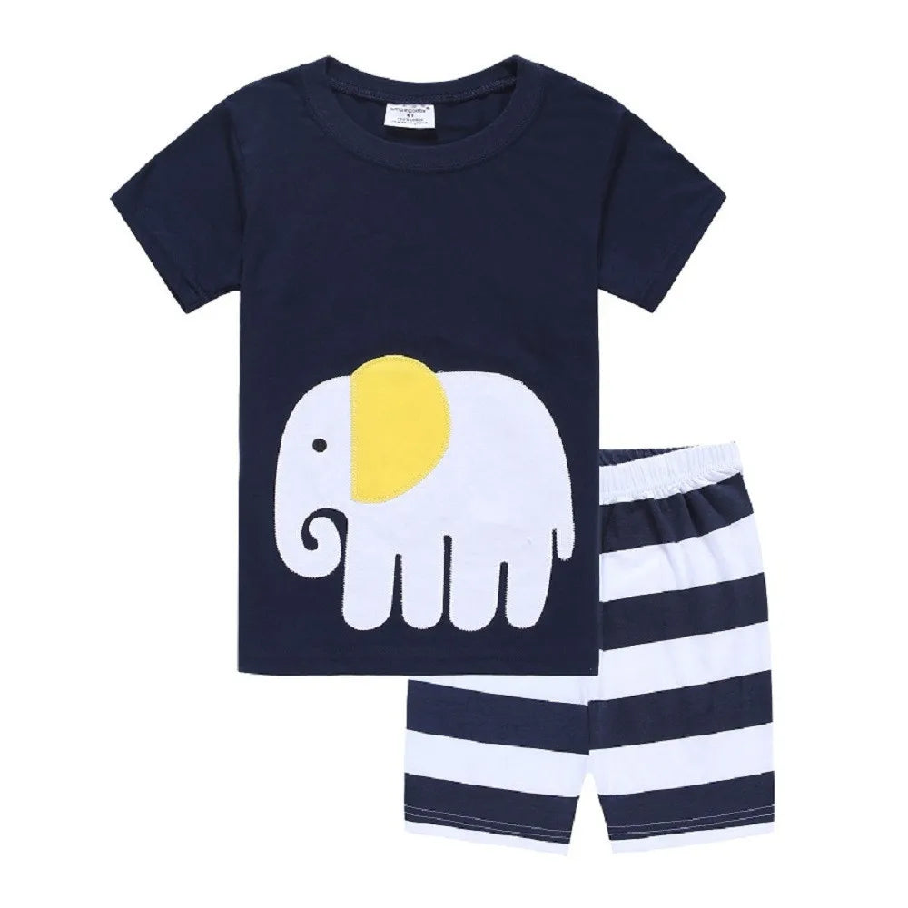 Ensemble de Vêtements 100% Coton pour Bébé Garçon de 2, 3, 4, 5, 6, 7 Ans, T-shirt et Pantalon en Forme de Crocodile Vert