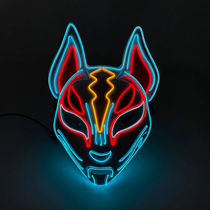 Halloween carnaval fête Costume décoration LED lumineuse masque Halloween masque LED masque éclairer masques de fête pour la fête lumineuse