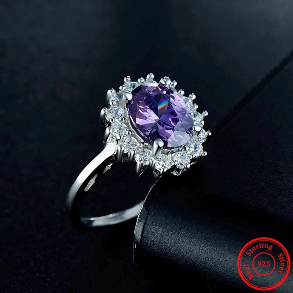 Bague en argent regardé 925 pour femme,