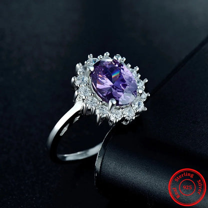 Bague en argent regardé 925 pour femme,