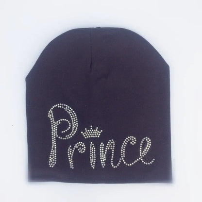 Bonnet de princesse en coton avec diamant pour bébé fille et garçon, casquette pour enfant en bas âge, automne