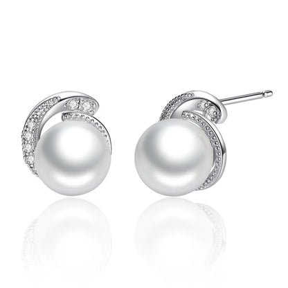 WOSTU mode chaude 100% 925 argent Sterling chanceux pour toujours boucles d'oreilles circulaires pour les femmes authentique Original bijoux cadeau