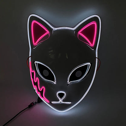 Halloween carnaval fête Costume décoration LED lumineuse masque Halloween masque LED masque éclairer masques de fête pour la fête lumineuse