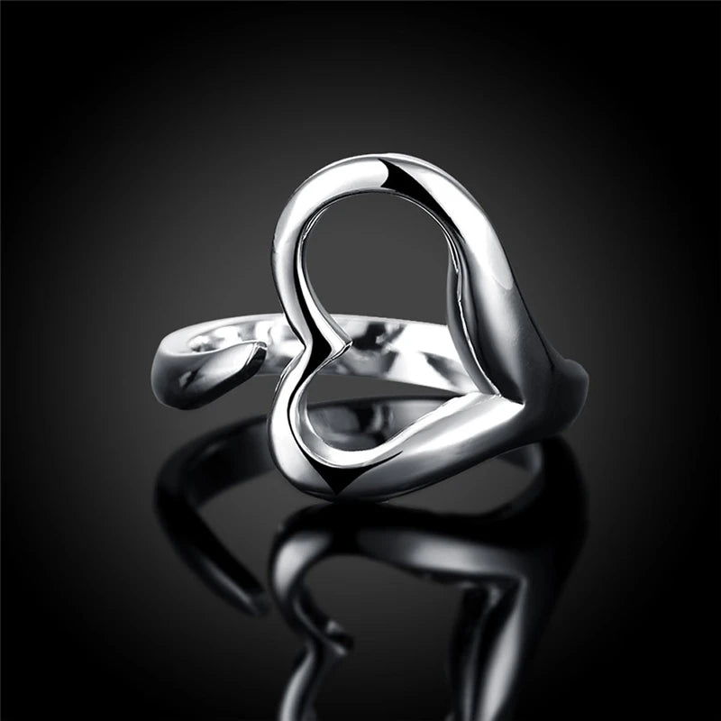 DOTEFFIL – bague ouverte en argent Sterling 925 en forme de cœur pour femmes,