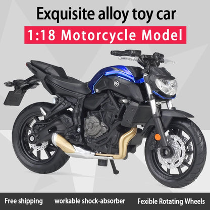 Maisto 1:18 Yamaha 2018 MT-07 Alliage Moulé Sous Pression Moto Modèle Réalisable Shork-Absorbeur Jouet Pour Enfants Cadeaux Jouet Collection