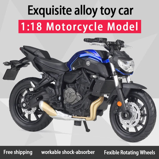 Maisto 1:18 Yamaha 2018 MT-07 Alliage Moulé Sous Pression Moto Modèle Réalisable Shork-Absorbeur Jouet Pour Enfants Cadeaux Jouet Collection