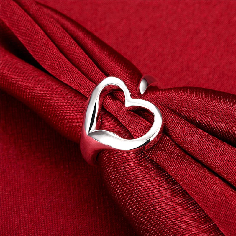 DOTEFFIL – bague ouverte en argent Sterling 925 en forme de cœur pour femmes,