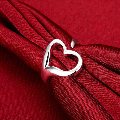 DOTEFFIL – bague ouverte en argent Sterling 925 en forme de cœur pour femmes,