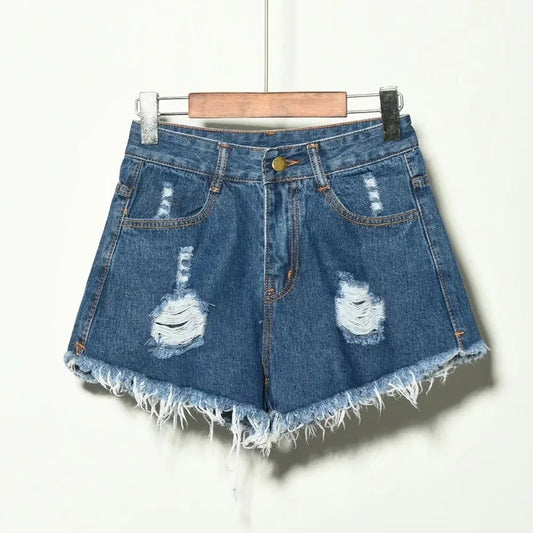 Trou irrégulier grande taille Denim Shorts Femme jean femmes taille haute court nouveau Femme Push Up maigre mince Denim Shorts 4XL
