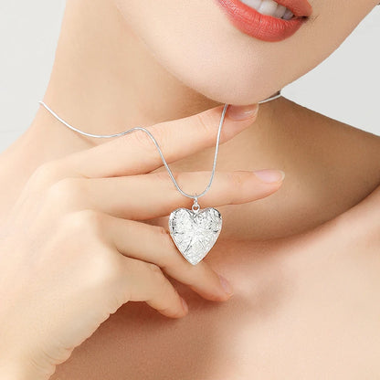 DOTEFFIL – collier avec pendentif cadre Photo en argent Sterling 925, chaîne serpent de 18/20/22/24 pouces pour femme, breloque, bijoux de mariage à la mode