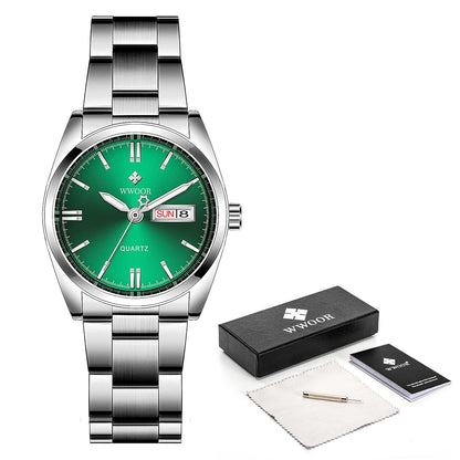WWOOR-Montre à Quartz en Acier Inoxydable pour Femme, Étanche,