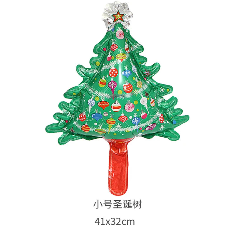 Ballons de décoration joyeux noël, joyeux nouvel an, bonhomme de neige, en aluminium