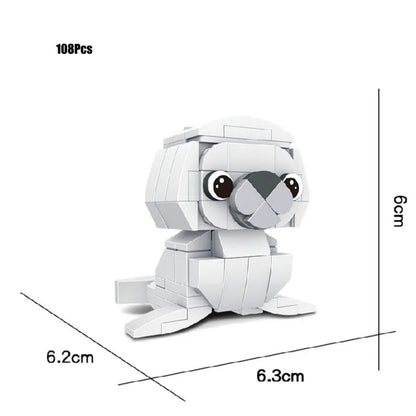 Vente unique créatif 3D Mini Animal bloc ensemble bricolage chien tigre lapin écureuil pingouin hibou Koala vache construction brique jouet pour les enfants