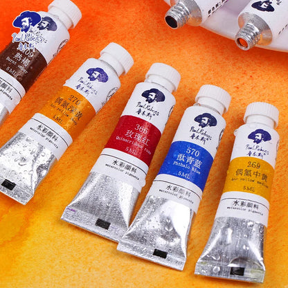 Paul Rubens – ensemble de tubes de peintures à l'aquarelle, 5ml, 18/24/36 couleurs, pigments de peinture aquarelle pour débutants, fournitures d'art pour dessin