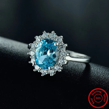 Bague en argent regardé 925 pour femme,