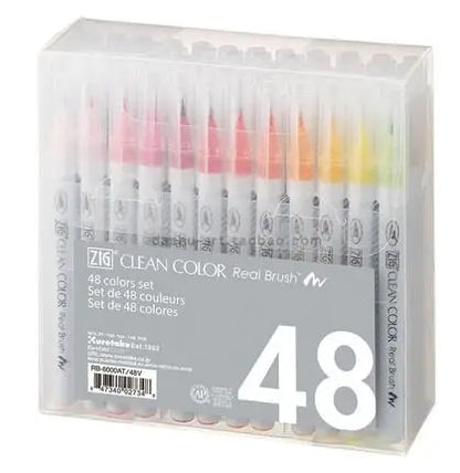 ZIG Kuretake Brosse Stylos Couleur Propre Brosse Réelle Ensemble RB-6000AT Japon