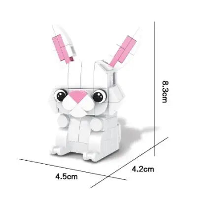 Vente unique créatif 3D Mini Animal bloc ensemble bricolage chien tigre lapin écureuil pingouin hibou Koala vache construction brique jouet pour les enfants