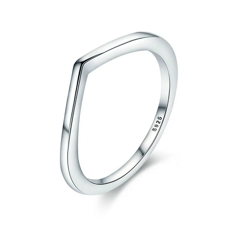 WOSTU-Bague empilable en argent regardé 100% pour femme, bijoux à la mode, cadeau original, souhait scintillant, chaud, 925, XCH7649