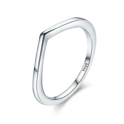 WOSTU-Bague empilable en argent regardé 100% pour femme, bijoux à la mode, cadeau original, souhait scintillant, chaud, 925, XCH7649