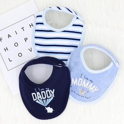 Bavoirs en coton pour bébés, Lot de 3 pièces, serviette de salive pour nouveau-nés, filles et garçons, tissu pour rots, bavoirs, accessoires pour bébés