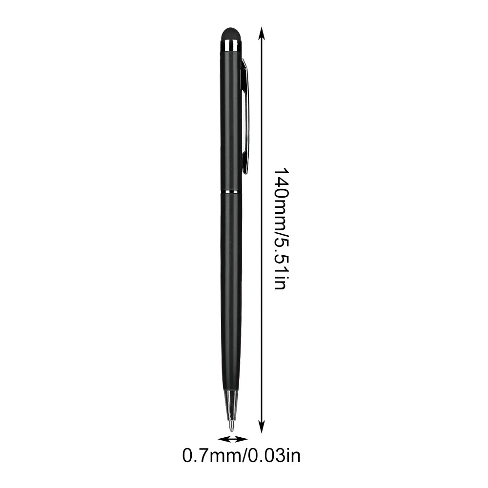 Stylet universel pour écran tactile de téléphone portable, stylo à bille pour iPhone et iPad, fournitures d'écriture, cadeaux de bureau et scolaires, utilisation des touristes