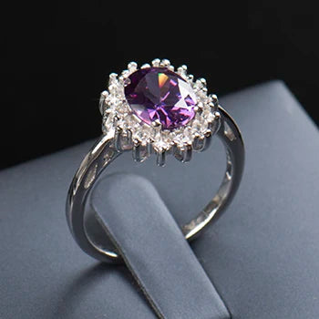 Bague en argent regardé 925 pour femme,