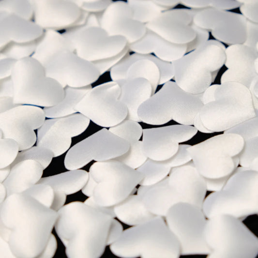 100 pcs/lot 8 couleurs (20mm/35mm) éponge Satin tissu coeur pétales mariage confettis Table lit coeur pétales décoration de mariage