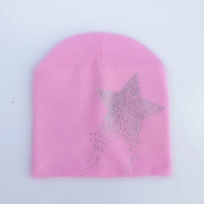 Bonnet de princesse en coton avec diamant pour bébé fille et garçon, casquette pour enfant en bas âge, automne