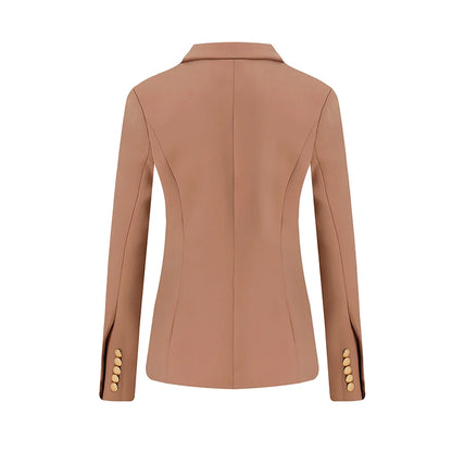 HARLEYFASHION-Blazer Croisé Slim pour Femme, Veste Imbibée de Qualité média, Avocat, Document Solide, Européen, Américain, Printemps, Automne, 2021