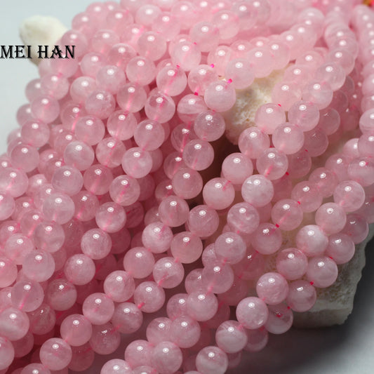 Meihan – perles rondes en Quartz rose naturel de Madagascar, 8mm, amples, pour la fabrication de bijoux, Design, bricolage, vente en gros